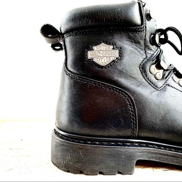 HARLEY DAVIDSON LACES RIDING BOOTS Black-Of Course - Picture 1 of 6